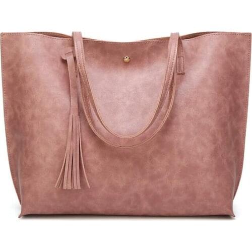 Womens bags PU leather shoulder bags sweet lady temperament bags luxury design crossbody for women tassel hand bags solid color