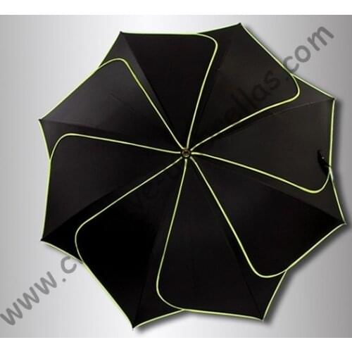 Lotus leaf umbrellas,100%sunscreen,formosa,black coating,long-handle parasol,UV protecting,rotate fluorescent yellow piping