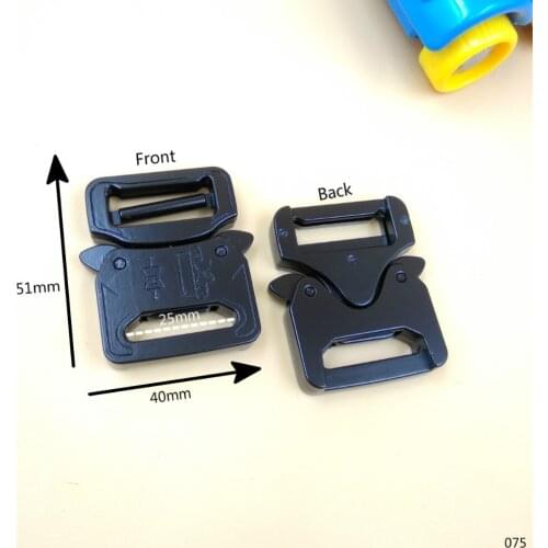 1" For 25mm Webbing Strap 5pcs Black Quick Side Release Metal Belt Buckles For DIY Bags Garment Shoes Sewing Accessories