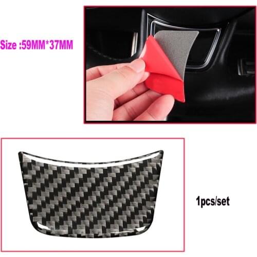 1PCS Car Styling Carbon Fiber Steering Wheel Sticker Car Interior Sticker 59*37mm for Audi for sline S3 S4 S5 S6 S7 A3 A4 A5