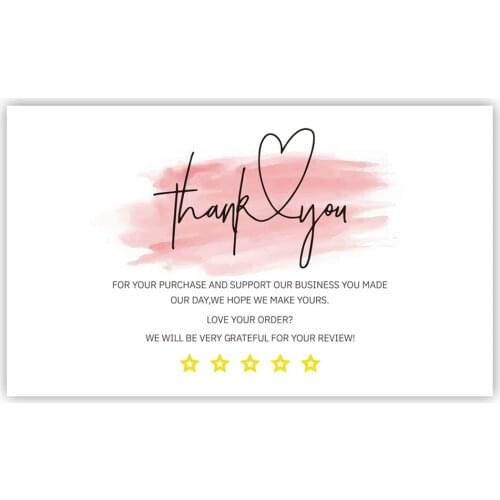 10-30Pcs Carddsgn Thank You Card Business Printable Business Thank You For Your Order Card For Small Shop Gift Packet
