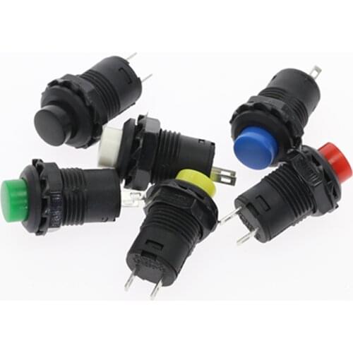 10pcs 12mm Momentary pushbutton switches 3A /125VAC 1.5A/250VAC Self Return Momentary Push Button Switch