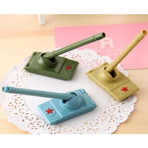 Creative Gel Pen Military Series Tank Model Gel Pen Elementary School Toy Creative Desk Pen Decoration Kawaii Cute Gel Pens