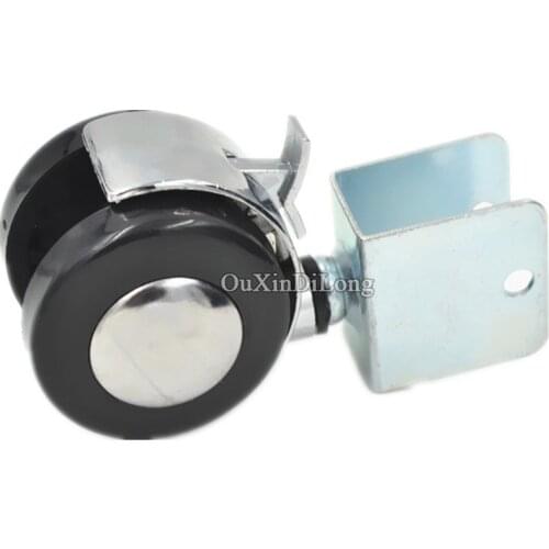 4PCS/Set 51mm/2'' Replacement Swivel Furniture Universal Casters Office Chair Baby Crib Sofa Brake Nylon Rollers Runners Wheels