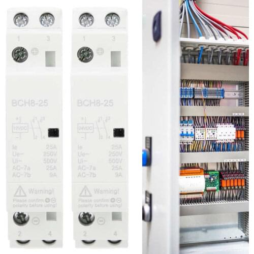 DC Voltage Contactor Mute for Smart Home Hotel Intelligent Control System 25A BCH8-25 2NO Meet IEC/EN61095 Standards