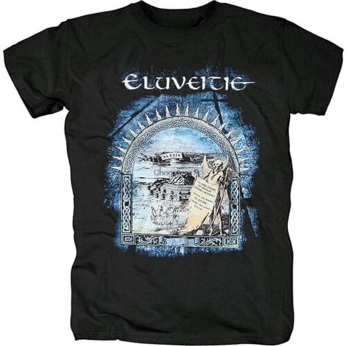 Mens TShirt Short Sleeve Shirt Eluveitie Rock Tee Women Hiphop Shirts