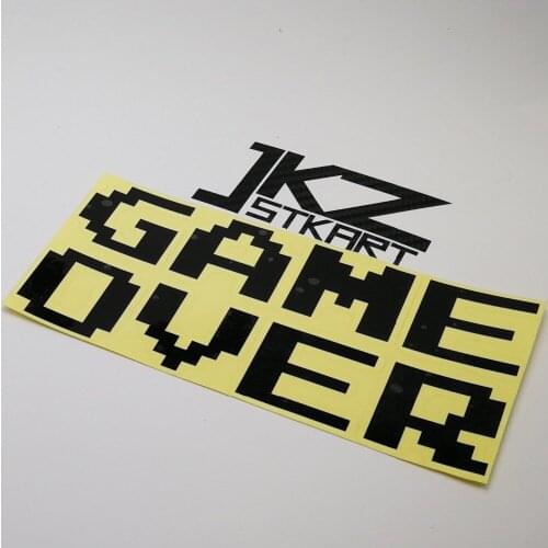 JKZ STKART Vinyl Die Cut Car Sticker Decal Classical GAME OVER 15 x 7 cm for Motor Bike Laptop Helmet Decorated Stickers