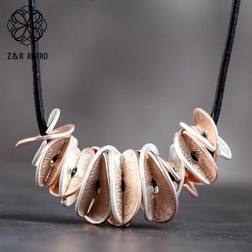 Fashion Chokers Necklace Leather Jewelry For Woman Rope Suspension Chains Simple Pendants Accessories Christmas Gift Wholesale