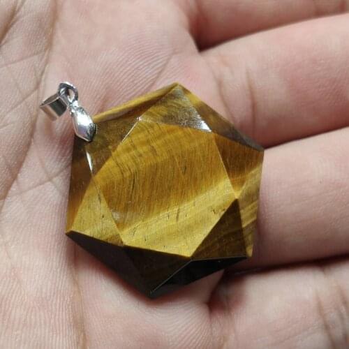 Natural yellow tiger eye stone Pendant Crystal Jewelry