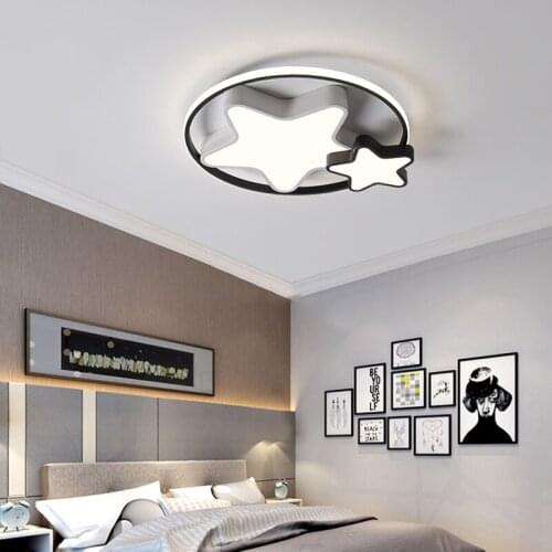 2021 new modern LED ceiling lamp living room bedroom study aisle balcony lighting creative lamp round five-pointed star lamp