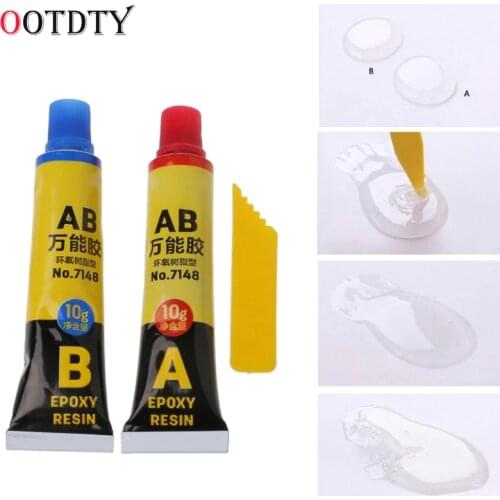 OOTDTY 2PCS Epoxy Resin AB Glue All Purpose Adhesive Super Glue For Glass Metal Ceramic