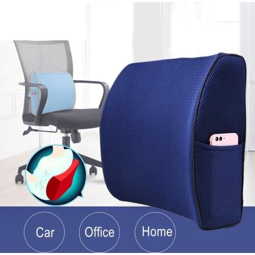 Lumbar Support Pillow Memory Foam Chair Cushion Supports Lower Back for Easy Posture in The Car Office Plane Sciatica Pillows