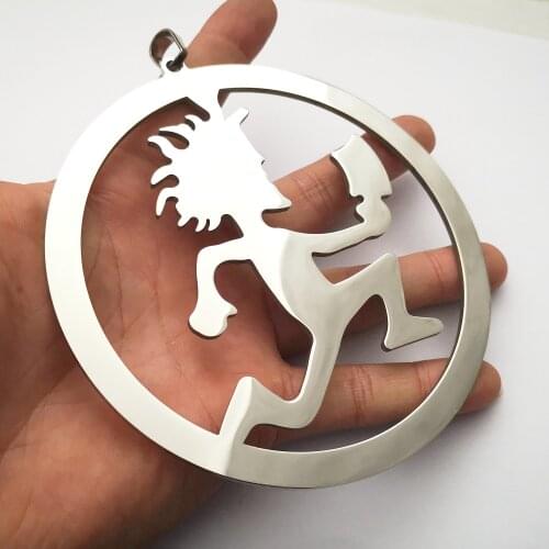 POLISHED heavyweight 5 inch Large Huge Hatchetman Stainless Steel ICP Insane Juggalo Charms pendant necklace jewelry XMAS Gifts