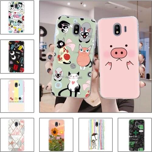 Shockproof Anti-dust Phone Case For Samsung Galaxy J4 2018 For Man Silicone Anti-knock Back Cover