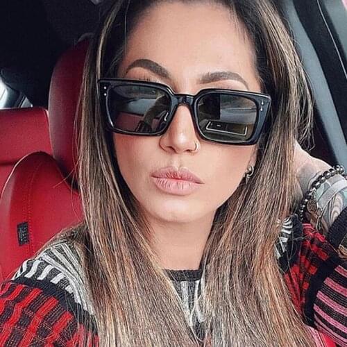 Rectangle Fashion Sun Shades Women Narrow Frame Cat Eye Sunglases luntte da soleil Retro Sun Glasses For Female Male Flat Top