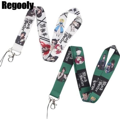 Black Butler Classical Style Lanyard For keys The 90s Phone Working Badge Holder Neck Straps With Phone Ropes webbings ribbons