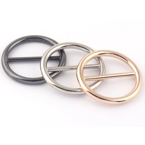 31mm Light Gold Adjuster Buckles Metal Round Strap Slider Belt Purse Making Adjuster Bag Ring Slide Lanyard Clasps Handbag