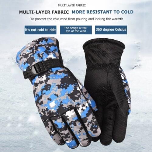 Thermal Warm Gloves Winter Windproof Camouflage Outdoor Sports Cycling Mittens for Outdoor Cycle Biking Entertainment