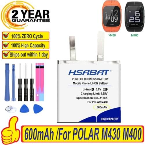 Top Brand 100% New 600mAh Battery for POLAR M430 M400 GPS Sports Watch Batteries + free tools