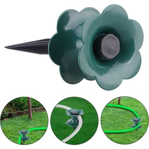 2Pcs Universal Hose Guide Spike Corrosion Resistant Hose Spike Labor-saving Green Pipe Guide Stake Plant Protection for Garden
