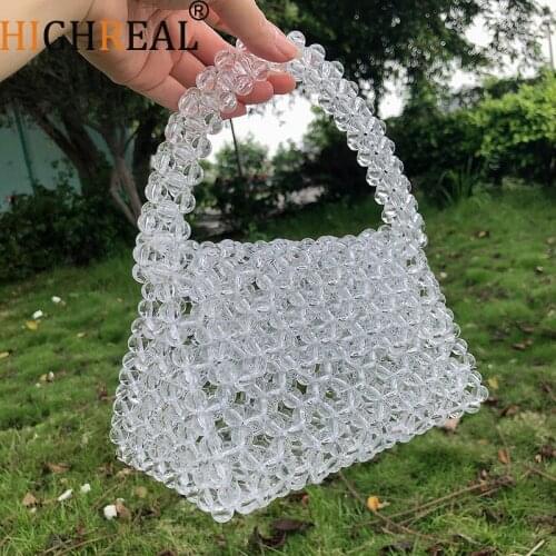 HIGHREAL Magic Handbags Women Pearl Handmade Bag Beaded Totes Evening Bags Clutch Wallet Brand Dinner Bag