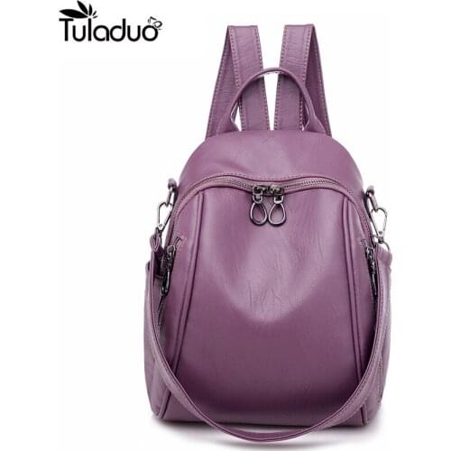 High Quality PU Backpack Women School Rucksack College Style Double Shoulder Bags Satchel Women Casual Backpacks Mochila