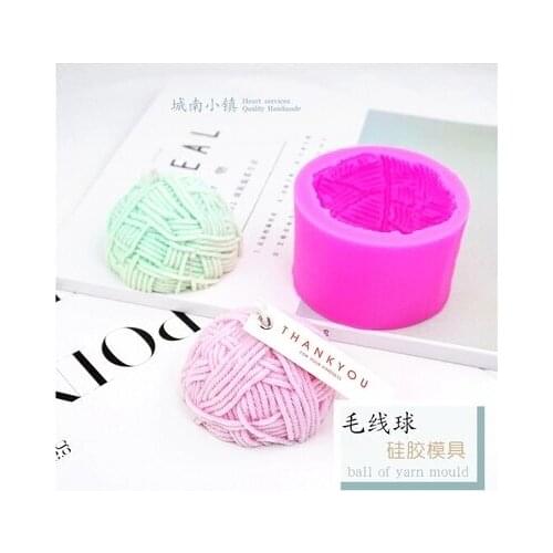 Woolen Ball Semicircular Shape Line ball Yarn silicone Candle mold Handmade decoration soap making mould Aroma plaster mold