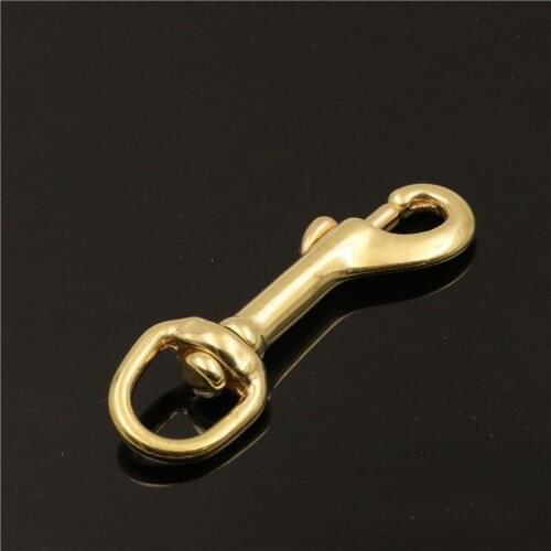 1pcs Solid Brass Swivel Bolt Snap Hook Swivel Eye Trigger Clasps for Leather Craft Bag Pet Dog Rope Leash Clips