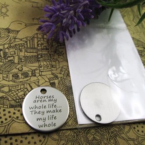 10pcs--"Horses aren my whole life...they make my life whole"stainless steel charms more style for choosing DIY Charm horse lover
