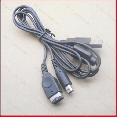 1pcs 2 IN 1 USB Power Charger Cable for Nintendo GBA SP NDS NDSI 3DS 3DSLL Charging Cable