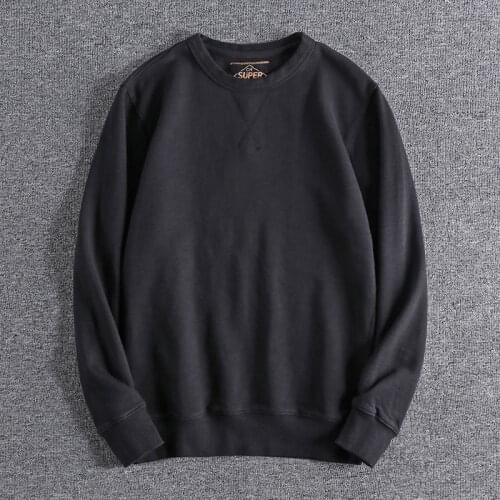 2020 Fashionable youth long sleeve Plush thickened autumn and winter mens round neck hoodies backing top 0791