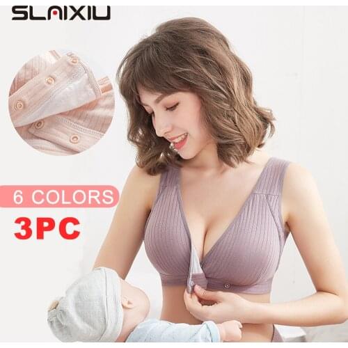 3PC/lot Maternity Nursing Bra Pregnant Breast Feeding Bra Wireless Bra Soutien Gorge Allaitement Pregnancy Clothes
