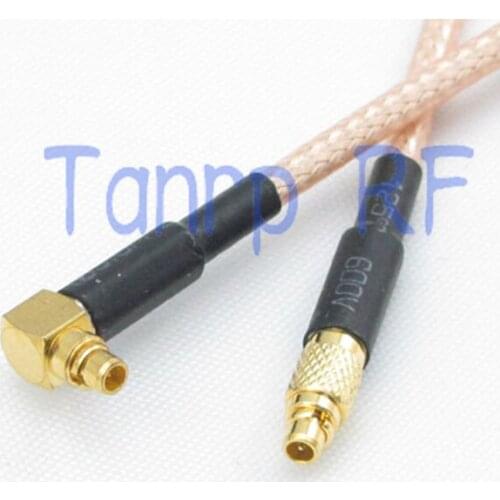 50CM Pigtail coaxial jumper cable RG316 extension cable 20in MMCX male to male plug right angle RF adapter connector