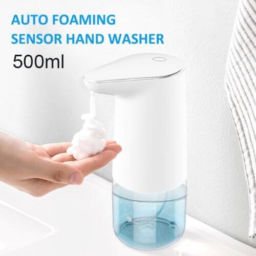 500ml Non-Contact Automatic Foam Soap Dispenser Smart Sensor Liquid Soap Dispenser Hand Washer For Kitchen/Bathroom/School