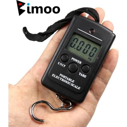 Bimoo 1PC 40KG Portable Electronic Fish Scale Carp Fishing Weight Hook Scale Pocket Digital Fishing Tools