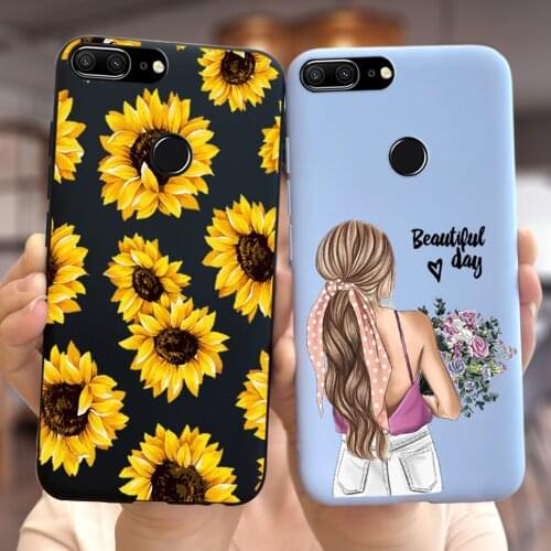 For Honor 9 Lite Case Honor9 Lite Cute Sunflower Soft Silicone Phone Cases For Huawei Honor 9 Lite 9Lite Back Cover Coque Bumper