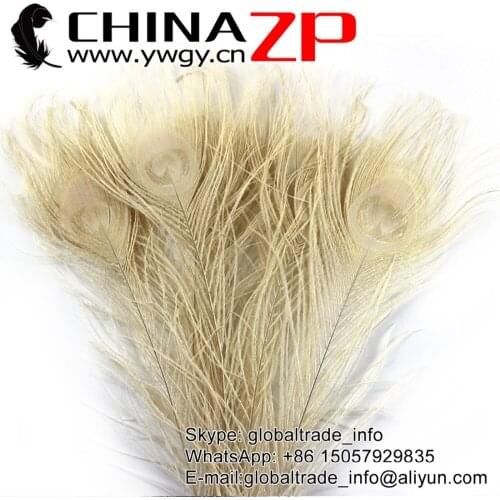 CHINAZP Factory Cheap Wholesale 500pcs/lot Colorful Cosplay Full Eye Dyed Ivory Peacock tail Feathers