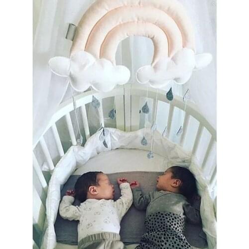 INS Nordic Style Rainbow Raining Cloud Decoration Baby Room Wall Hanging Kids Tent Decoration Kids Room Accessories Photo Props