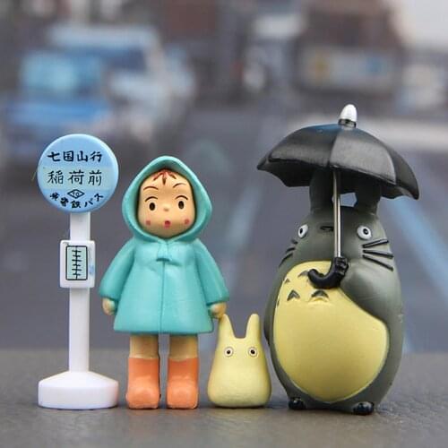 1Set Anime My Neighbor Totoro Action Figure Toy Hayao Miyazaki Mini Garden PVC Action Figures Kids Toys Birthday Gift
