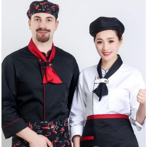Brief long sleeve chef uniform professional chef clothing chef clothes short sleeve restaurant waiter uniform