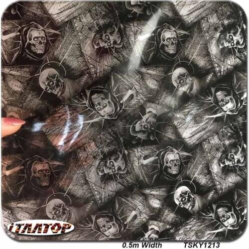 ITAATOP Hydrographic Graphics Film TSKY1213 0.5M * 2/10/20M Skull Film Hydro Dipping Film