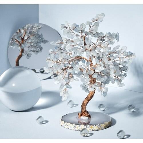 Hailanbao Crystal Tree Fortune Tree Cash Tree Ornament Home Office Table Decoration Tabletop Crafts