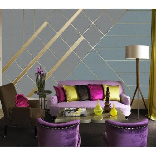 Customized wallpaper 3d modern geometric fabric hard bag background wall living room bedroom restaurant wall papers home decor