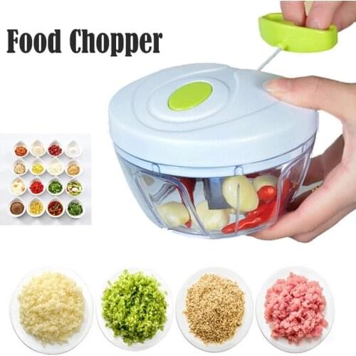 500ml Powerful Meat Grinder Hand-power Food Chopper Mincer Mixer Blender to Chop Meat Fruit Vegetable Nuts Shredders