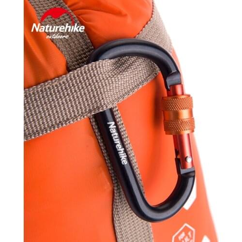 Naturehike 10Pcs 80mm D Shape Aluminum Alloy Outdoor Hiking Camping Carabiner Multi Keychain Hook Mosqueton With Screw Lock