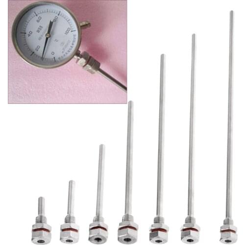 Thermowell Immersion Sleeve Pocket Stainless Steel 304 M10X1.5 for Max 4.5 mm L35-L300mm