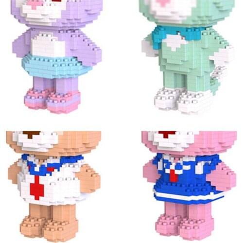 Mini cartoon model childrens gift toys small particles building blocks educational toys for children