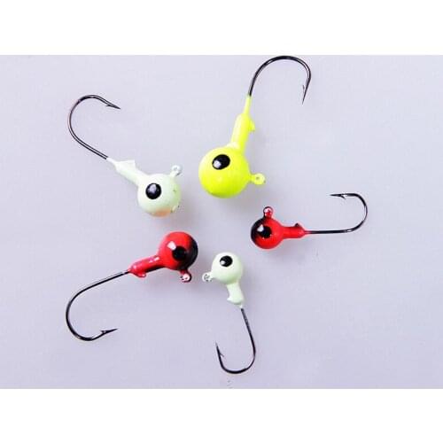Ball Jig Fish Head Fishing Lure Accessories Soft Lures Jigs Glow In Dark Bait Rigs 2.5/3.5/5/7/10/14g