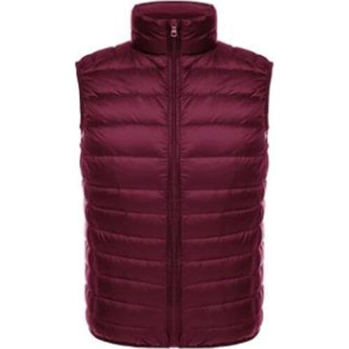 Winter New Men White Duck Down Vest Ultralight Sleeveless Vest Jacket Fashion Stand Collar Men Plus Size Loose Vest Veste Homme