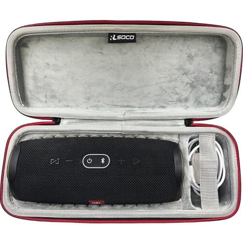 Newest Hard EVA Travel Case for JBL Charge 4 Wireless Bluetooth Speaker Fits USB Cable and Charger Black Gray White Storage Case